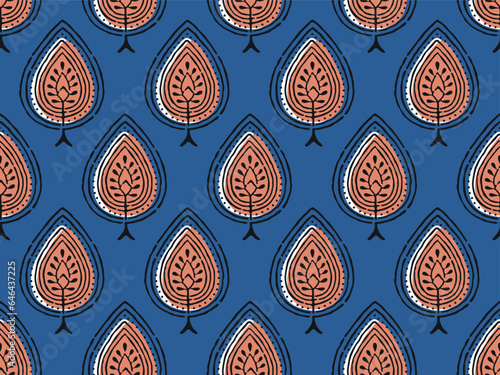 FLORAL BLOCK ALL OVER PRINT SEAMLESS PATTERN VECTOR ILLUSTRATION DESIGN