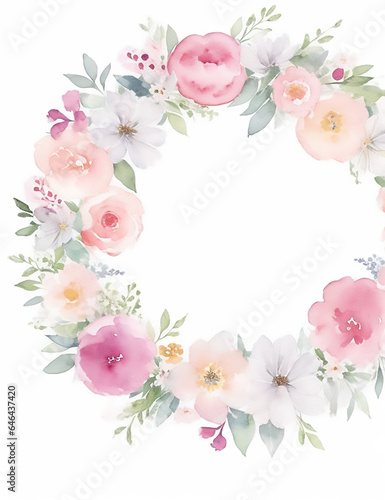 A elegant floral frame ai generated.