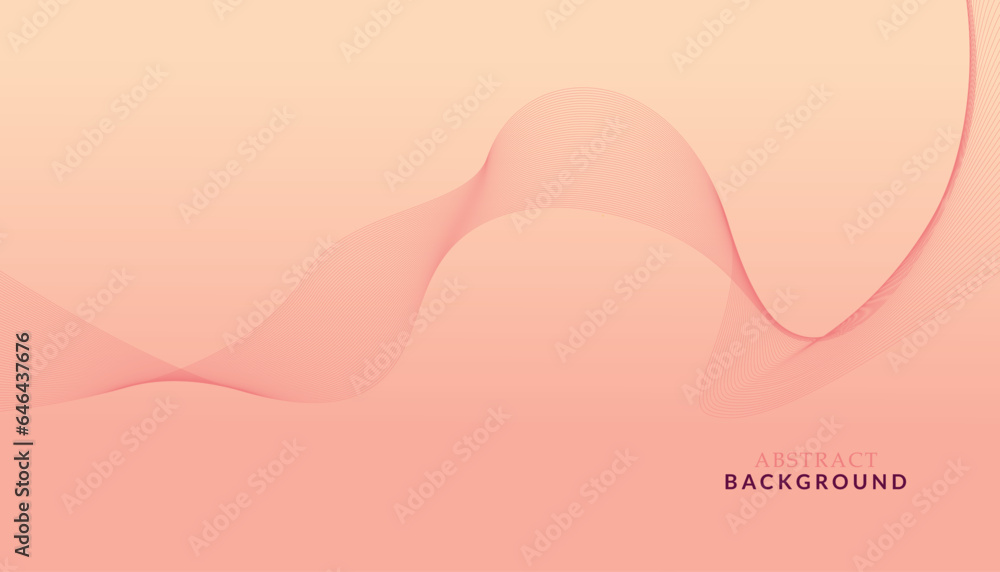 Vector pink background with wavy lines. Abstract waves background. Vector illustration of pink waves
