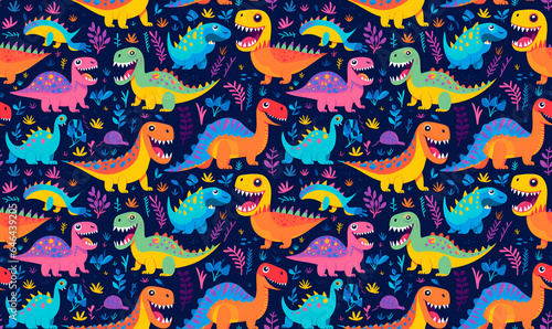 motif sans bord de papier peint dinosaures pour enfants - seamless