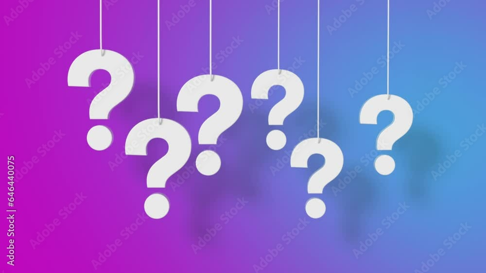 Gradient background of question marks white hanging. Gradient background of question marks white hanging.