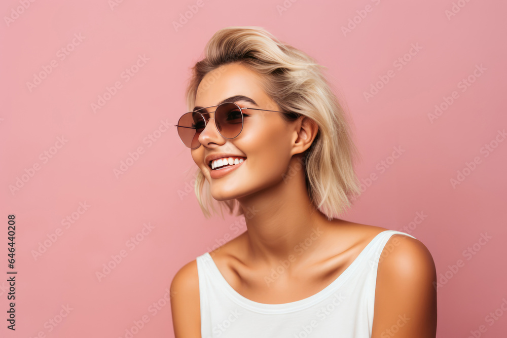 A Woman With Blonde Hair Wearing Sunglasses. Сoncept Blonde Hair, Sunglasses, Womens Fashion, Selfconfidence A Woman With Blonde Hair Wearing Sunglasses. Сoncept Blonde Hair, Sunglasses, Womens Fashion, Selfconfidence
