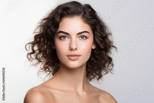 Magnetic Young Woman Model On A White Background . Сoncept Magnetic Visuals, Young Women In The Modeling Industry, White Backgrounds Creative Design, Branding Strategies