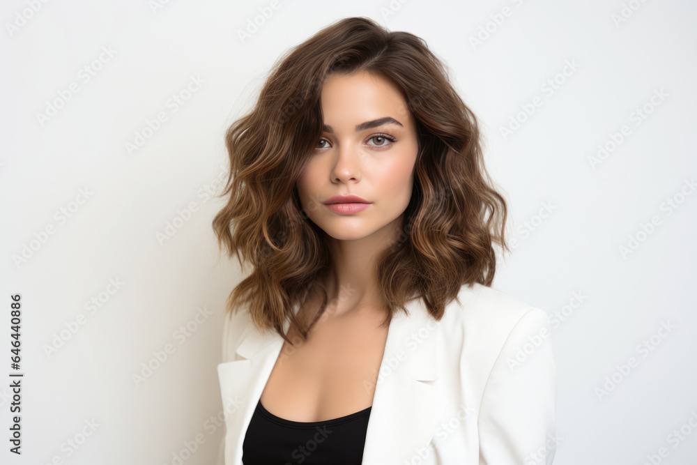 Poised Young Woman Model On A White Background . Сoncept Modeling, Confidence, Womens Fashion, Portrait Photography. Сoncept What It Means To Be Poised, How To Find The Perfect Model Poised Young Woman Model On A White Background . Сoncept Modeling, Confidence, Womens Fashion, Portrait Photography. Сoncept What It Means To Be Poised, How To Find The Perfect Model