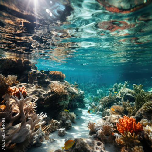  Coral reef underwater midday  © Sekai