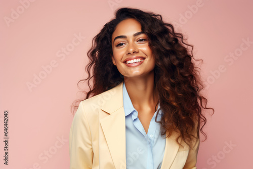 Vibrant Young Woman Model On A Pastel Background . Сoncept Models Youthful Beauty, Backgrounds Bright Color Palettes, Photographic Art Creative Inspiration, Selfexpression Empowerment