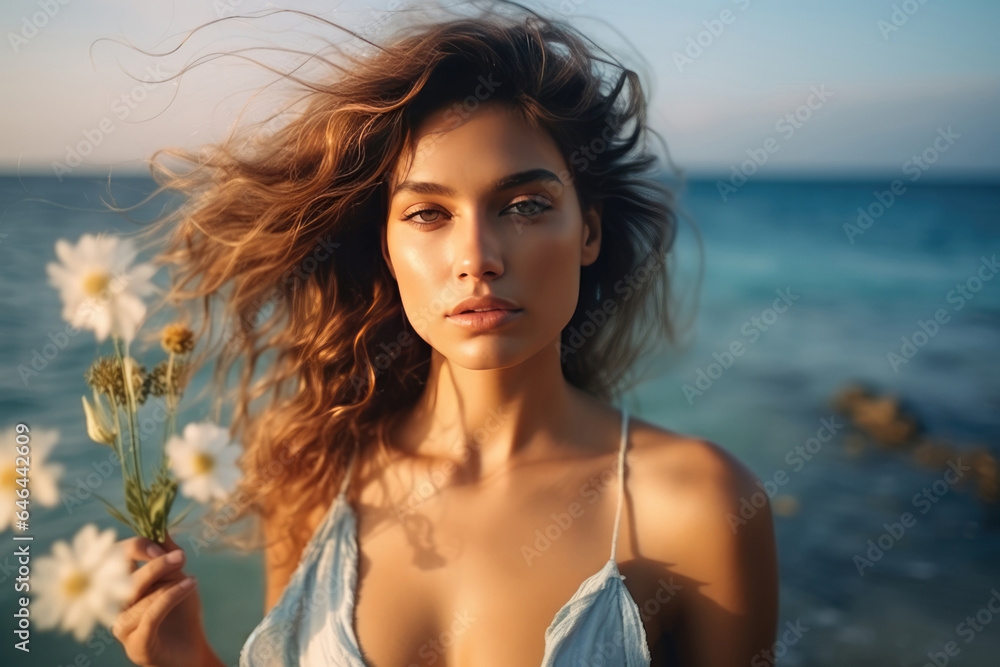 Enchanting Young Woman Model Against The Sea. Сoncept Youngmodel, Seabreeze, Elegantgaze, Beautyonthebeach Enchanting Young Woman Model Against The Sea. Сoncept Youngmodel, Seabreeze, Elegantgaze, Beautyonthebeach