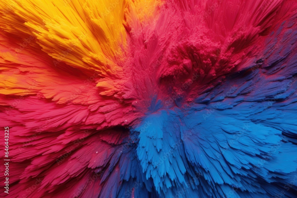 Fototapeta premium macro shot of a single dye powder grain in intense color