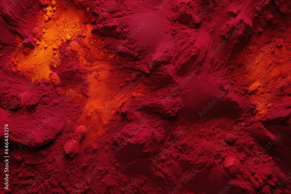 macro shot of a single dye powder grain in intense color