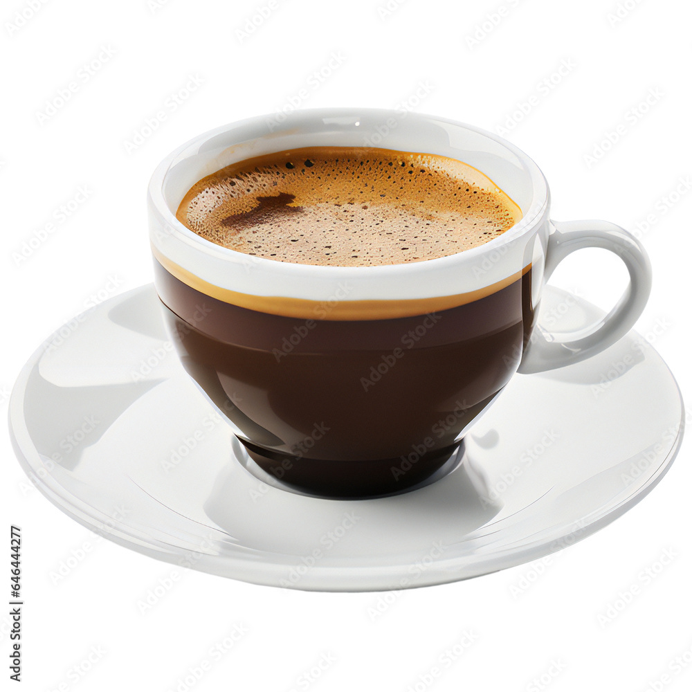 White realistic coffee cup isolated on transparent White realistic coffee cup isolated on transparent
