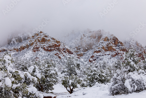  Snow Covered Landscape in Sedona Arizona in Winter
