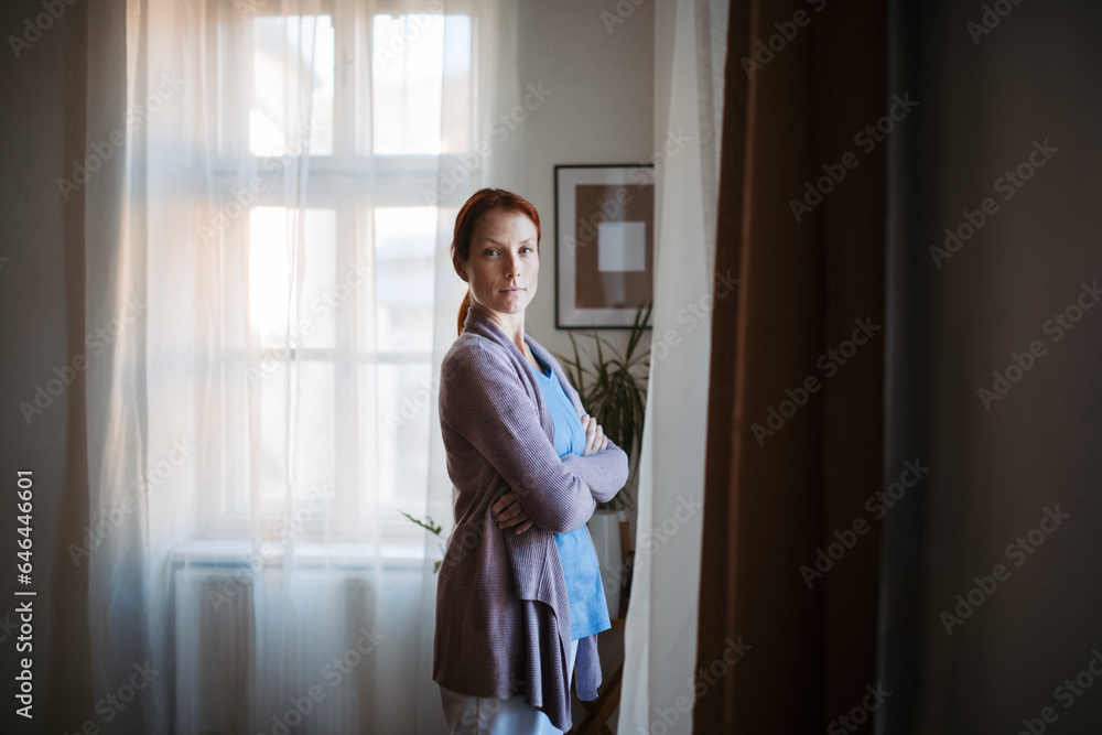 Portrait of young nurse, concept of healthcare in seniors home. Portrait of young nurse, concept of healthcare in seniors home.