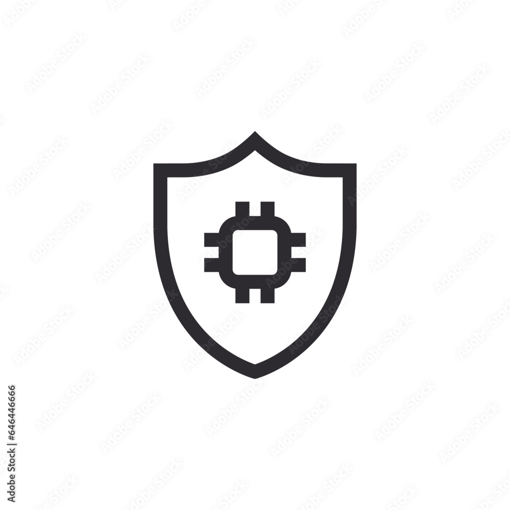 Shield icon. Cyber security. Protection icon. Shield vector icon