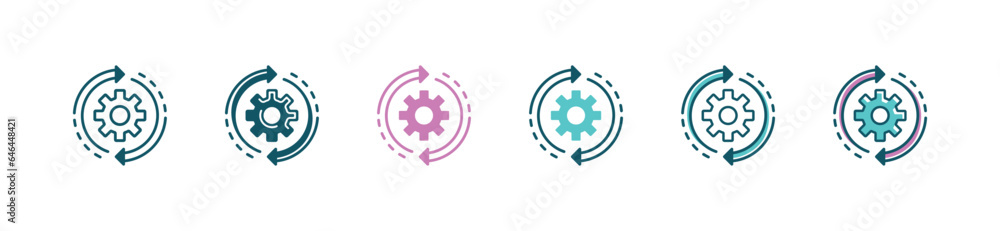 gear business progress development icon vector cogwheel project upgrade optimization circle arrow improvement symbol illustration gear business progress development icon vector cogwheel project upgrade optimization circle arrow improvement symbol illustration