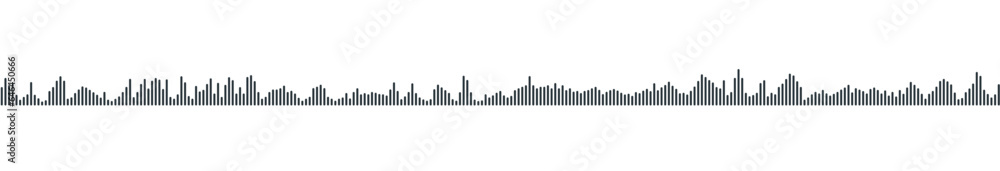 seamless sound waveform pattern for radio podcasts, music player, video editor, voise message in social media chats, voice assistant, recorder. vector illustration