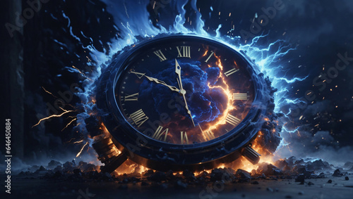 Alarm Clock on fire, depicting the passing of time Time is money; the flaming end of time is shown as a fiery clock graphic. Making Use of the Deadline "Countdown to Success"