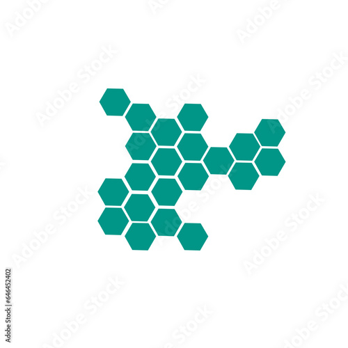 Abstract Green Hexagonal Pattern