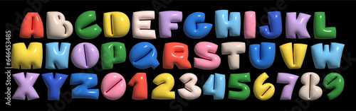 Canvastavla Vibrant 3D Latin alphabet letter resembling a playful balloon