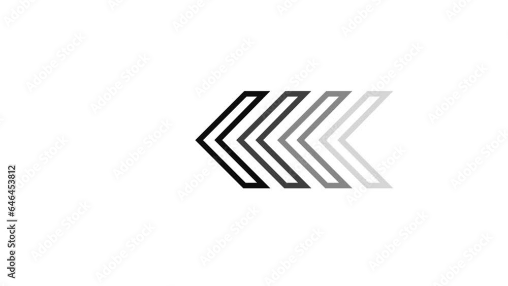 arrow loading animation ,on the black screen . arrow loading animation ,on the black screen .