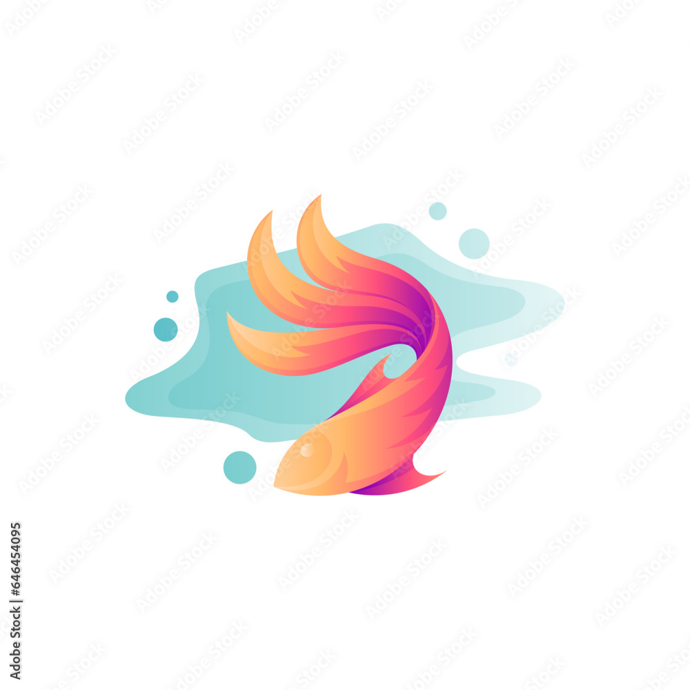 Beta fish logo vector Beta fish logo vector