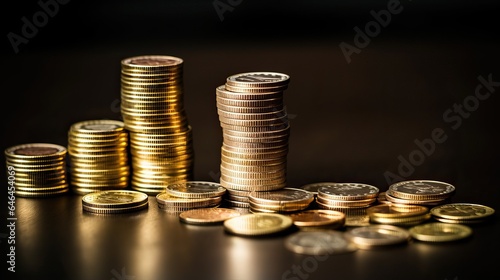 Wallpaper Mural Coin and graph economy finance theme Torontodigital.ca