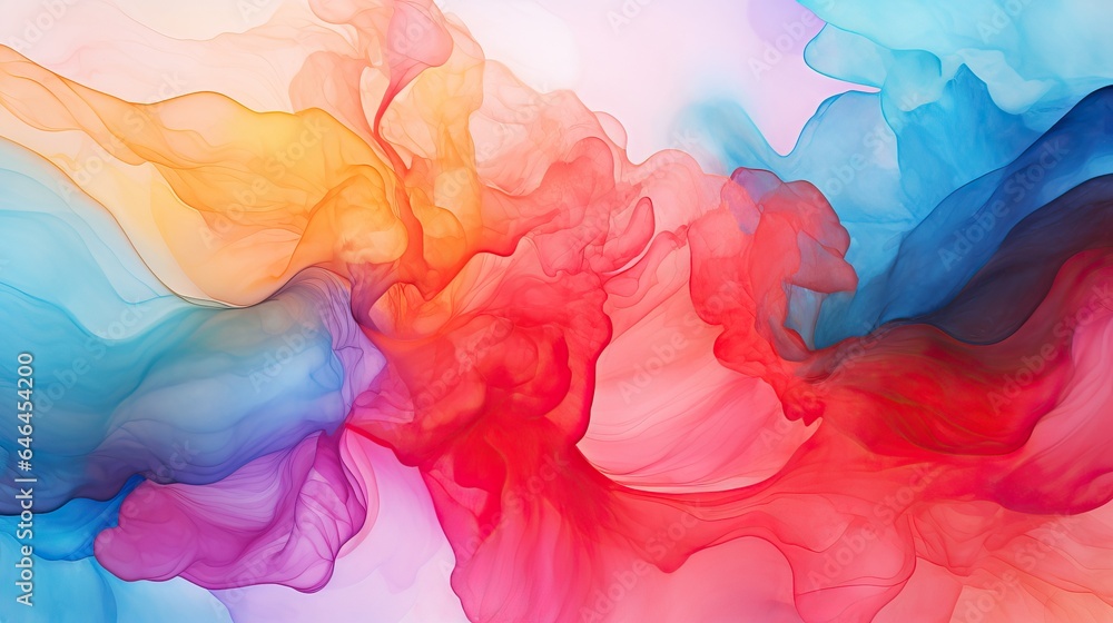 Abstract watercolor background, rainbow colorful