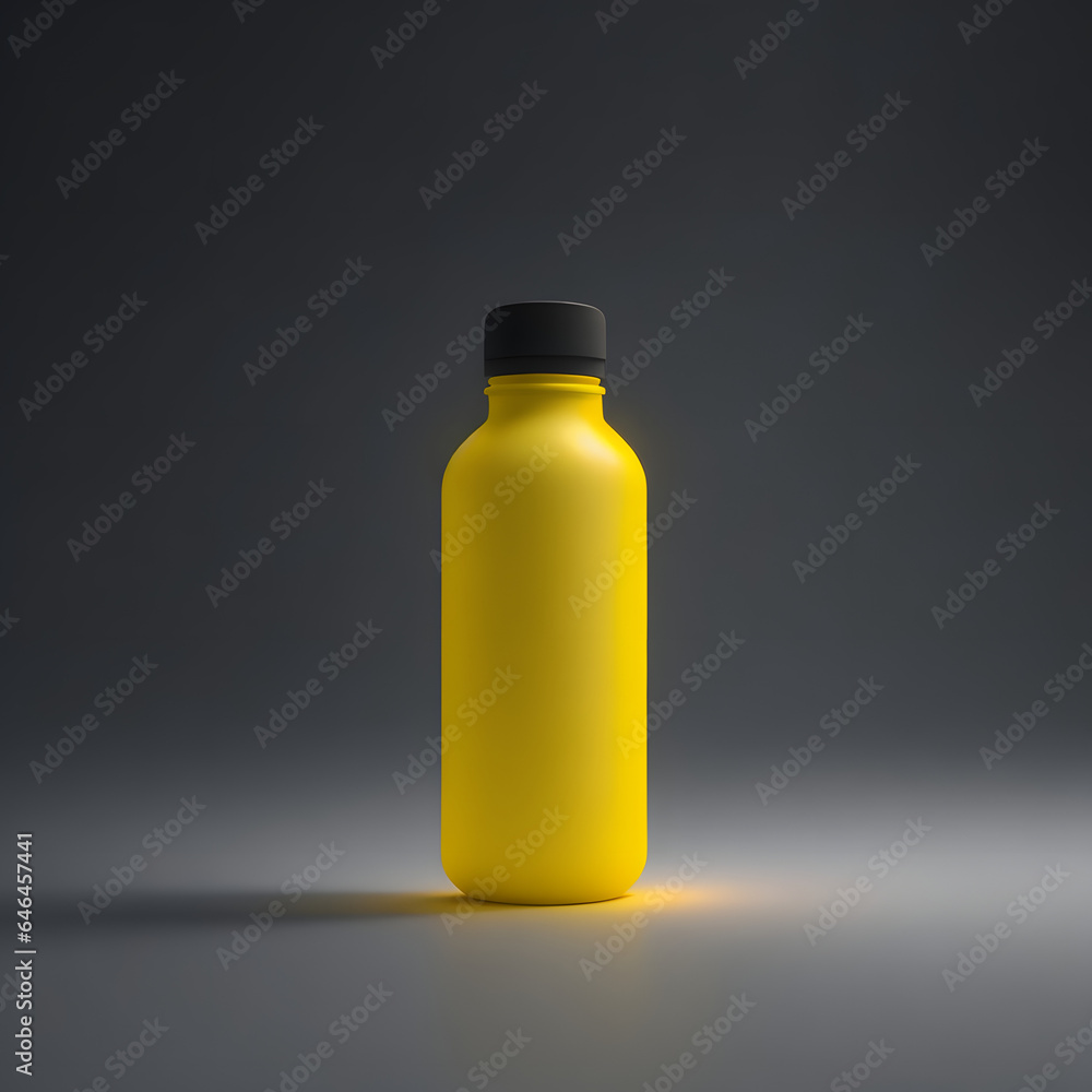 A minimalist composition featuring the translucent yellow glass water bottle on a clean, white surface with dark lighting, highlighting the sleek design and the protective sleeve. A minimalist composition featuring the translucent yellow glass water bottle on a clean, white surface with dark lighting, highlighting the sleek design and the protective sleeve.