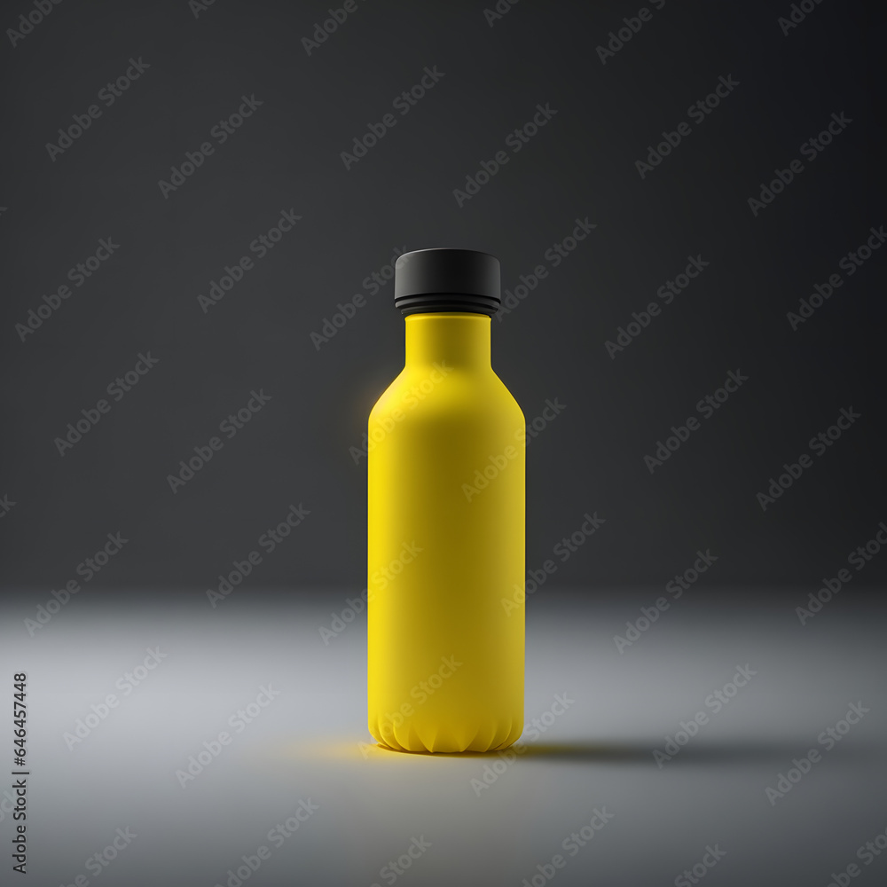A minimalist composition featuring the translucent yellow glass water bottle on a clean, white surface with dark lighting, highlighting the sleek design and the protective sleeve. A minimalist composition featuring the translucent yellow glass water bottle on a clean, white surface with dark lighting, highlighting the sleek design and the protective sleeve.