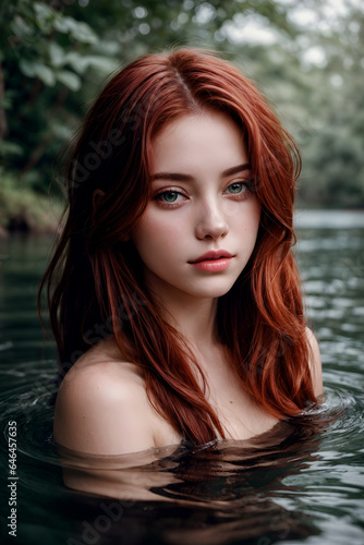 Portrait Of A Woman In Water