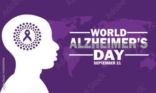 Vector illustration of a background for World Alzheimer's Day. September 21. Suitable for greeting card, poster and banner