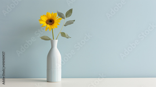 A Minimalist Geometric White Vase Featuring a Soothing Curve © ICHIROSADEEPA