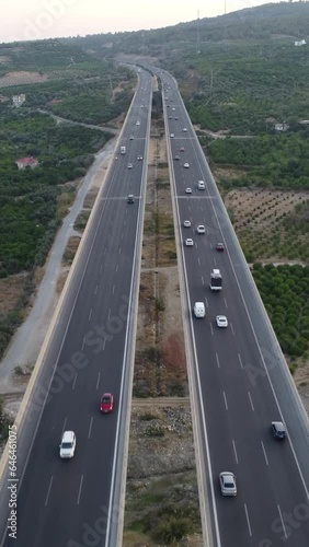 4K Aerial Drone view Mersin Viaduct.Turkey. photo