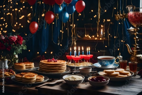 Birthday Celebrations and decorations Generated Ai