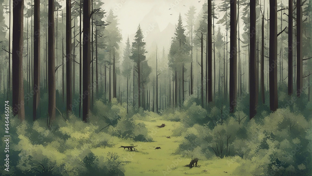 Obraz premium digital image of forest