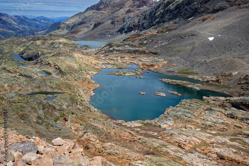 Rock and watesr landscape from the Dome des Petites Rousses