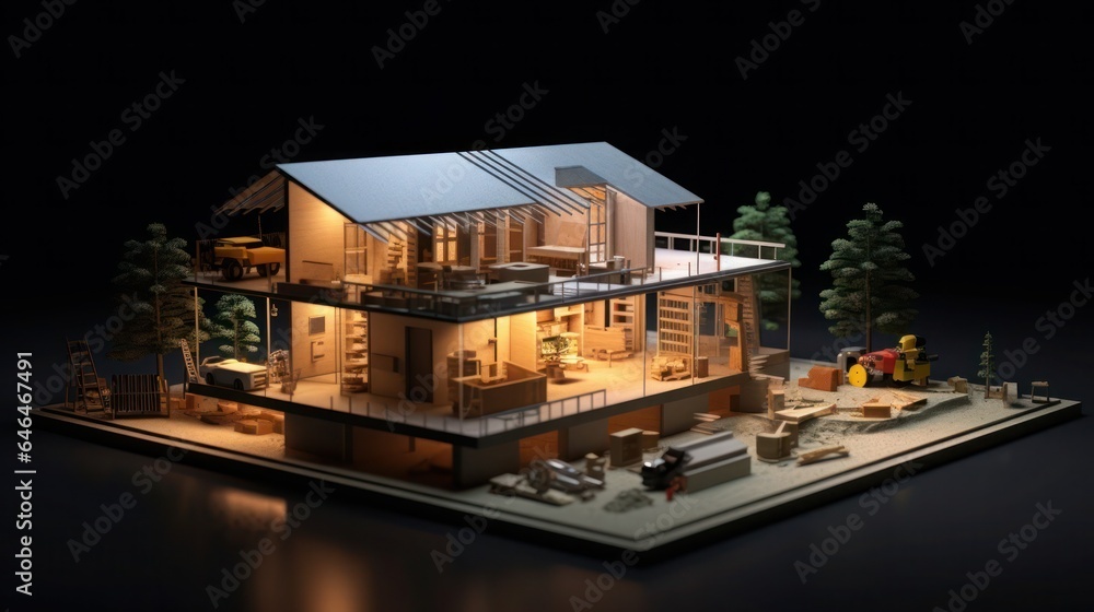 Mini house design for architect concept