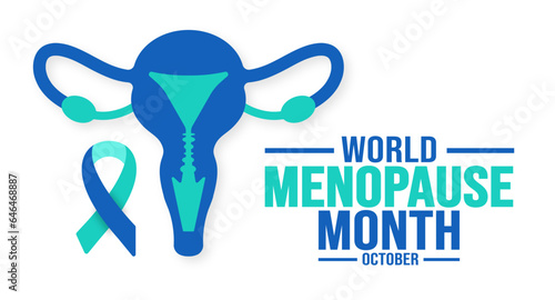 October is World Menopause Month background template. Holiday concept. background, banner, placard, card, and poster design template with text inscription and standard color. vector illustration.
