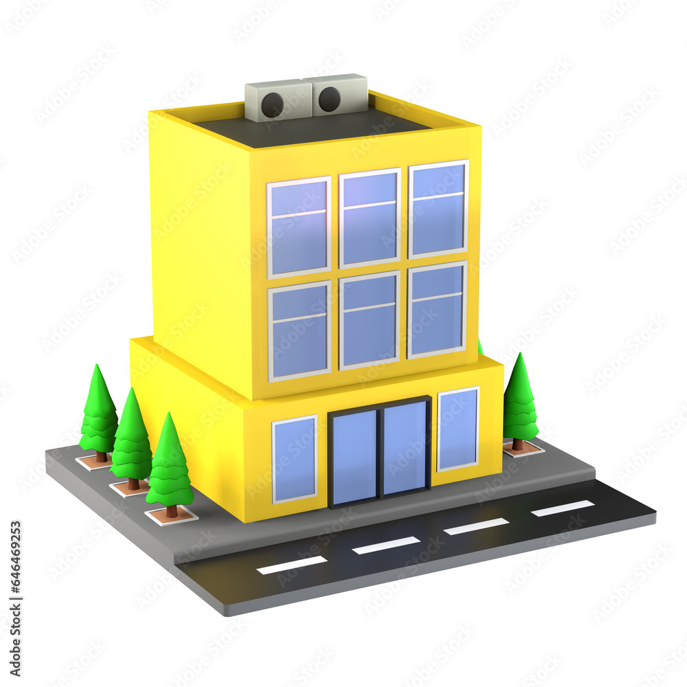 3d building and architecture concept. Object on a transparent background 3d building and architecture concept. Object on a transparent background