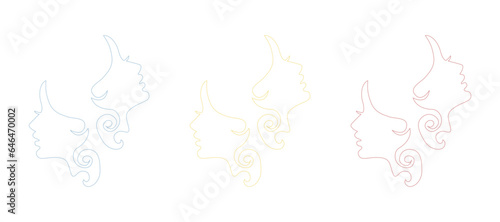 woman icon on white background vector illustration