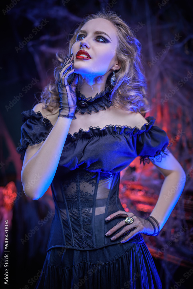 Naklejka premium witch in a castle