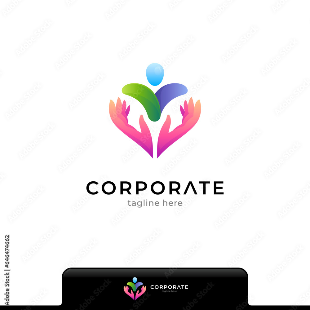 Child love and care logo template Child love and care logo template