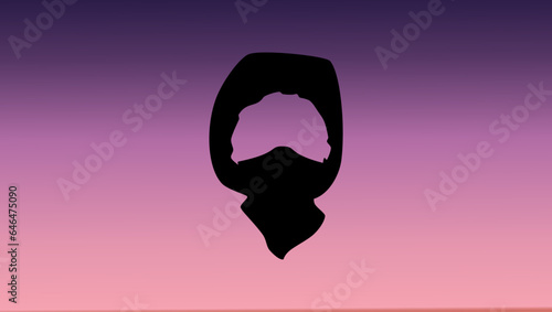 robber in a cowboy hat and bandana