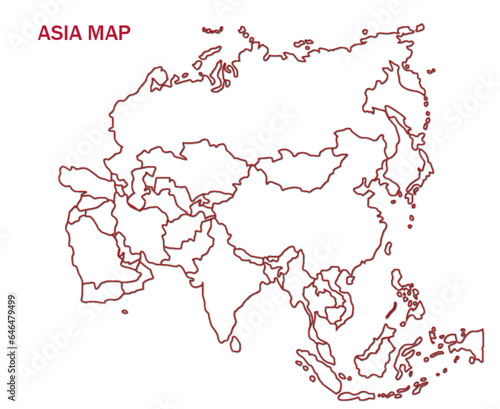 blank map of Asia printable outline map of asia