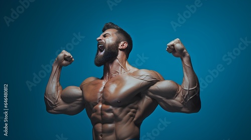 muscular man body for handsome strong guy character