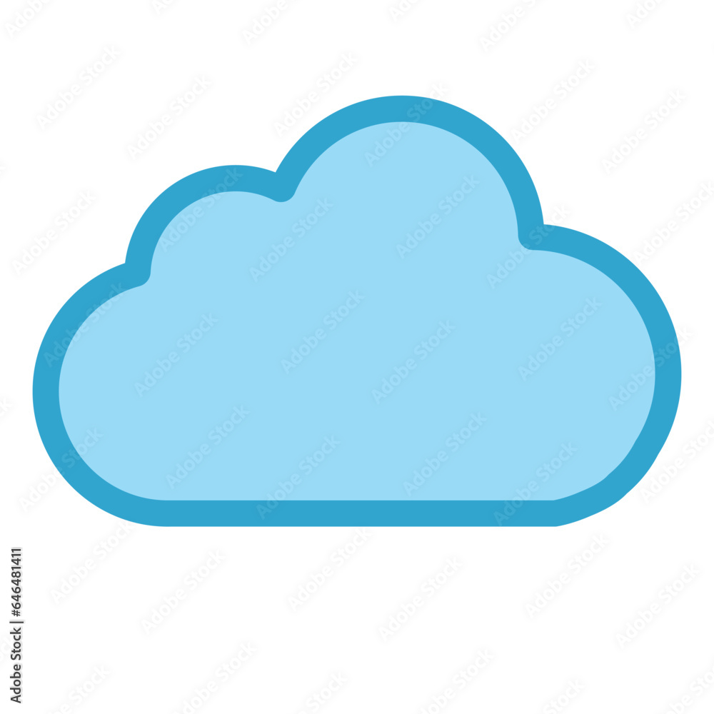 Cloud vector icon, cloud icon in trendy blue color flat style illustration isolated on white background. Cloud vector icon, cloud icon in trendy blue color flat style illustration isolated on white background.