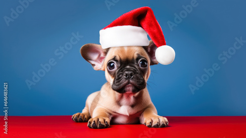 Adorable dog evoking Christmas joy © Paula