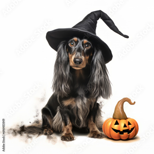 black and gray halloween dachshund