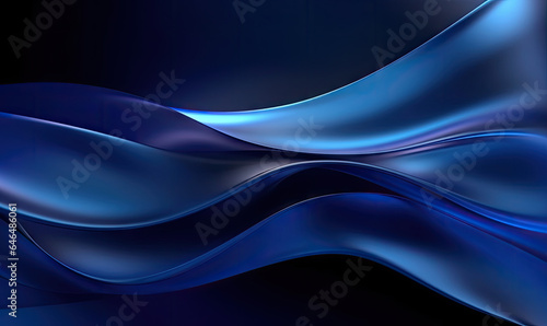 Abstract blue wave wallpaper. Creative futuristic lines background.