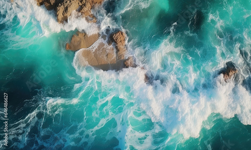 Water background. Ocean waves surface. © Lidok_L