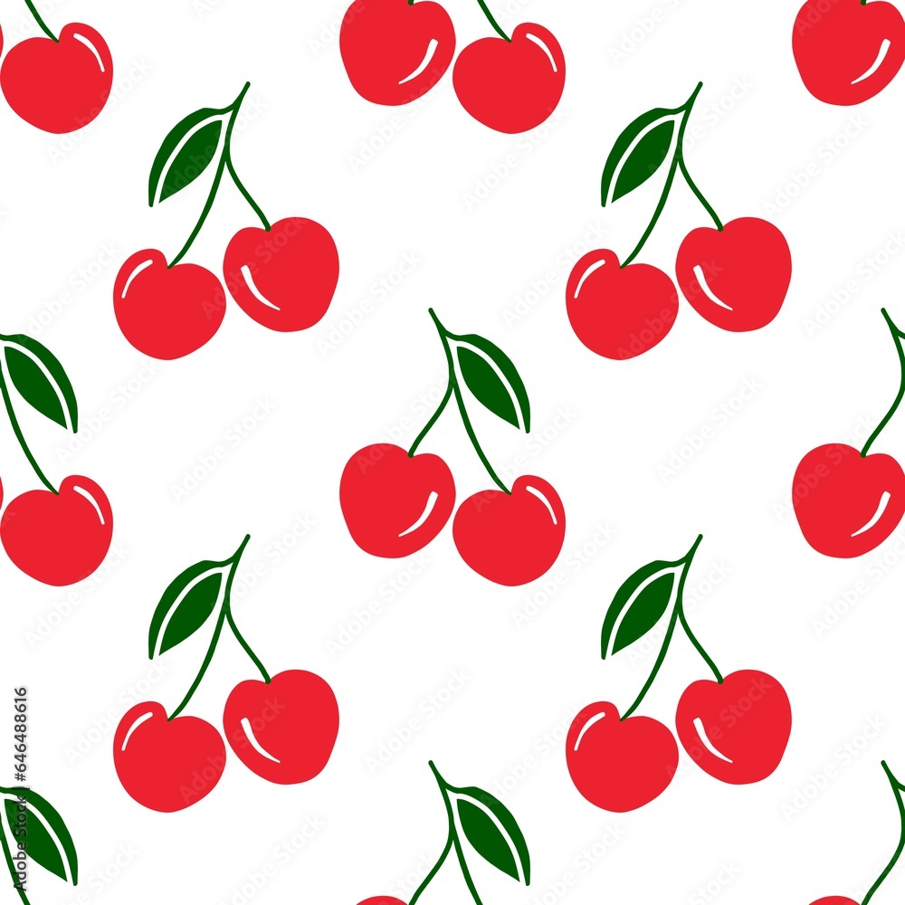 Seamless pattern with cherries Seamless pattern with cherries
